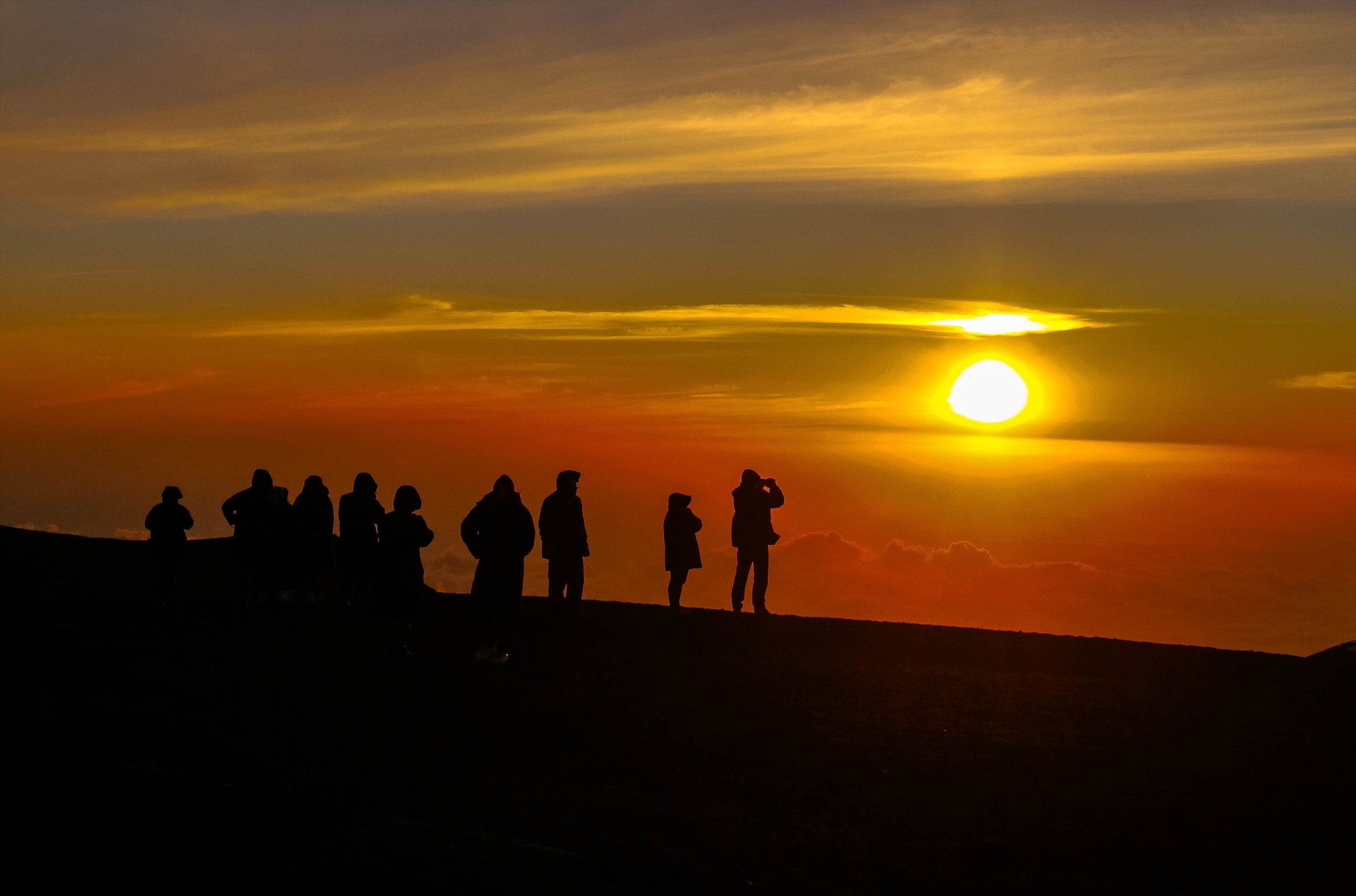 ハワイ島 マウナケア山頂の夕日を見てきました！
